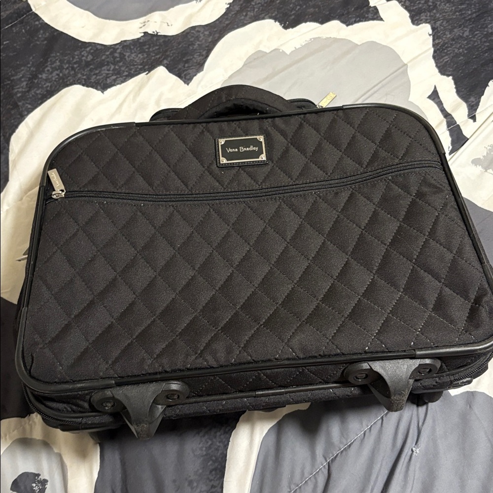 Vera Bradley Black Quilted Briefcase